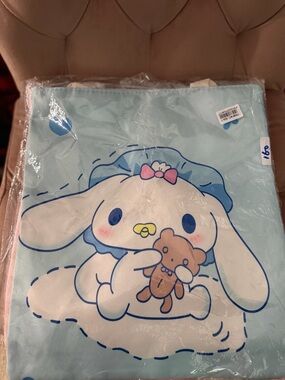 Cute Sanrio Blue Tote Bag with Teddy Print